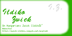 ildiko zwick business card